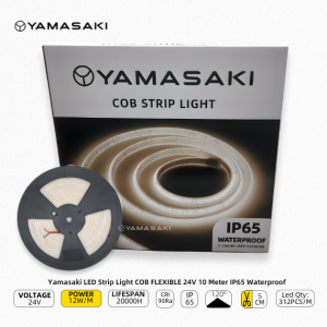 Yamasaki LED Strip Light COB FLEXIBLE 24V 10 Meter IP65 Waterproof