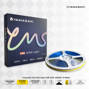 Yamasaki LED Strip Light COB 220V 240LED 10 Meter Premium Quality