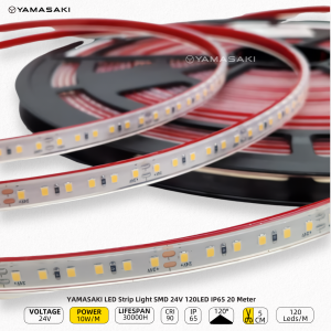 YAMASAKI LED Strip Light SMD 24V 120LED IP65 20 Meter Premium Quality