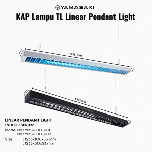 YAMASAKI KAP LAMPU TL Linear Pendant Light 1 Lampu atau 2 Lampu BAHAN TEBAL Premium Quality