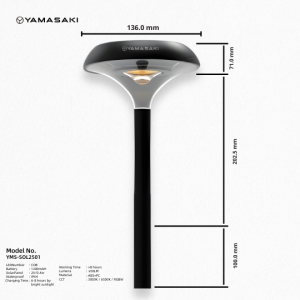 YAMASAKI Lampu Hiasan Taman 2503 – Warm White (Efek Gambar Bunga) Premium Quality