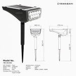 YAMASAKI Lampu Taman Solar 2502 – Warm White (Sorot Hingga 10 Meter) Premium Quality