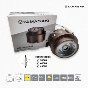 YAMASAKI Modular Lamp 12W 3CCT Lampu LED Housing MR16 Premium Quality