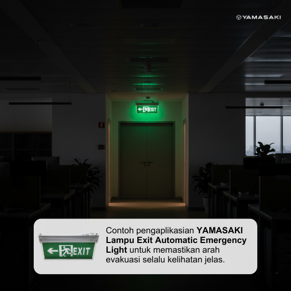 YAMASAKI Lampu Exit Automatic Emergency Light Kualitas Premium - Image 7