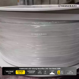 YAMASAKI LED Selang Neonflex 24V 10x10mm 1 Roll 50 Meter Kualitas Premium