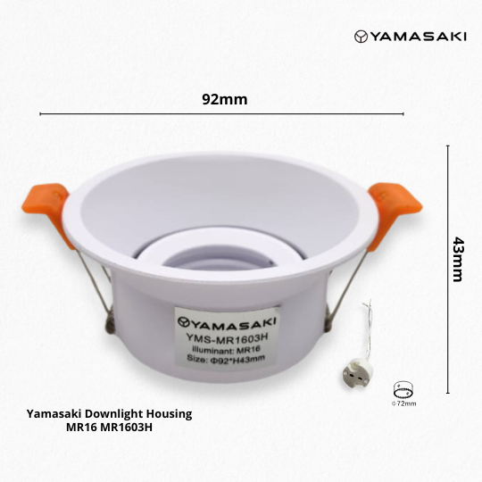 Yamasaki Downlight Housing MR16 MR1603H - Image 9