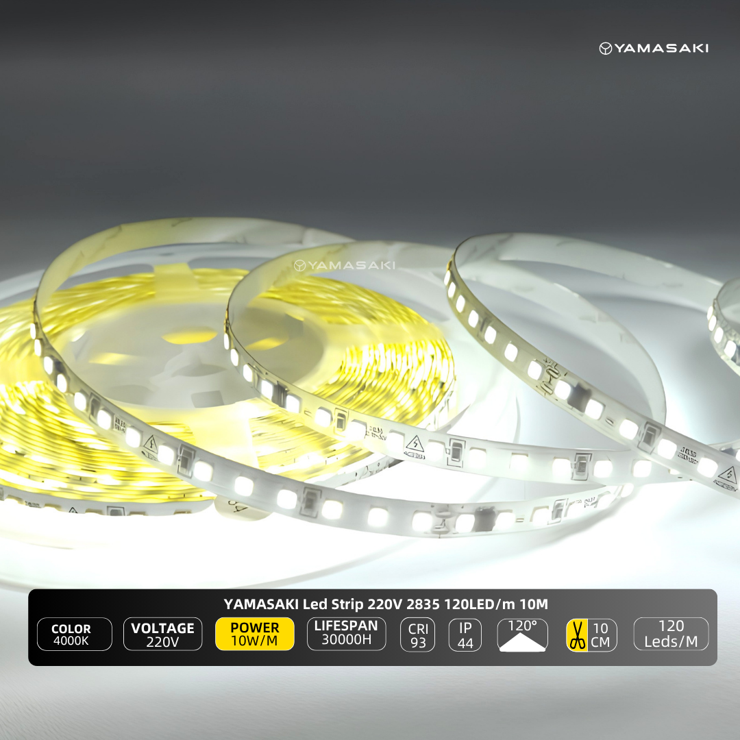 YAMASAKI Led Strip 220V 2835 120LED/m 10M - Image 4